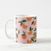Peach Orange Juice Muster Kaffeetasse (Links)