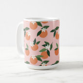 Peach Orange Juice Muster Kaffeetasse (Vorderseite Links)