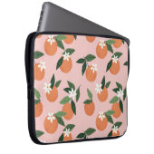 Peach Orange Juice Muster Laptopschutzhülle (Vorne Rechts)