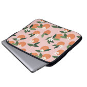 Peach Orange Juice Muster Laptopschutzhülle (Vorne Knopf)