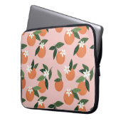 Peach Orange Juice Muster Laptopschutzhülle (Vorderseite Links)