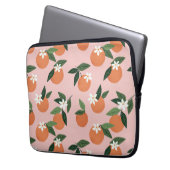 Peach Orange Juice Muster Laptopschutzhülle (Vorderseite Links)