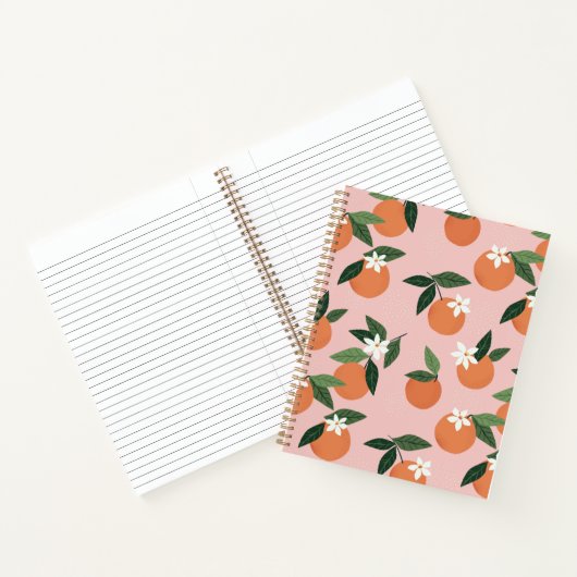 Peach Orange Juice Muster Notizblock (Innenseite)