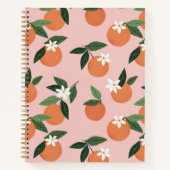 Peach Orange Juice Muster Notizblock (Vorderseite)