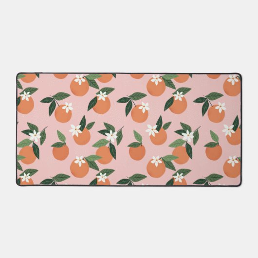 Peach Orange Juice Muster Schreibtischunterlage (Vorderseite)