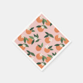 Peach Orange Juice Muster Serviette (Ecke)