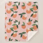 Peach Orange Juice Muster Sherpadecke (Vorderseite)