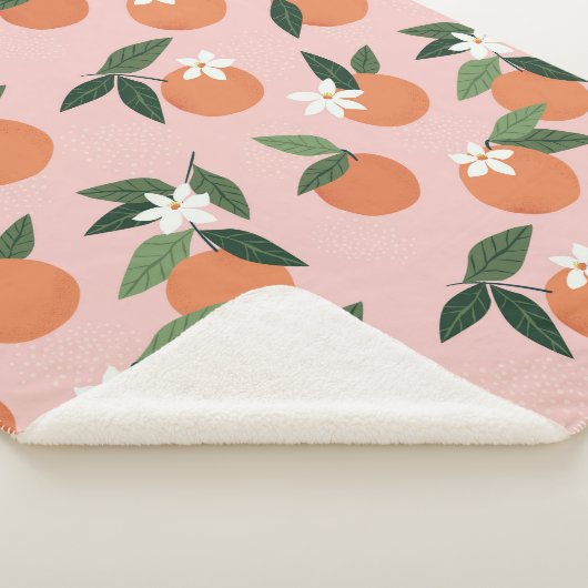 Peach Orange Juice Muster Sherpadecke (3/4)