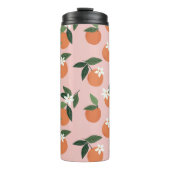 Peach Orange Juice Muster Thermosbecher (Vorderseite)