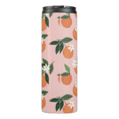 Peach Orange Juice Muster Thermosbecher (Rückseite)