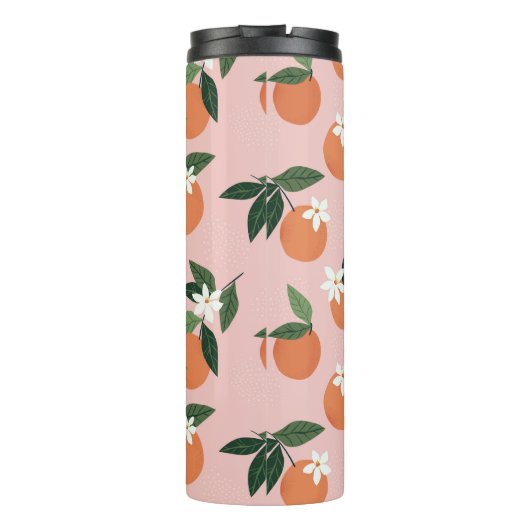 Peach Orange Juice Muster Thermosbecher (Rückseite)