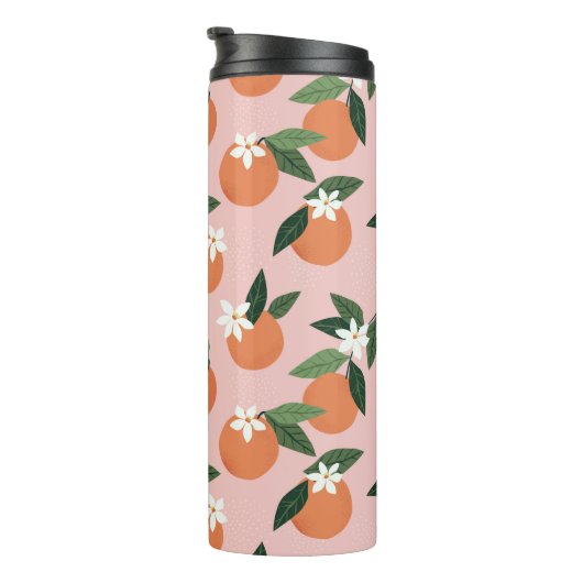 Peach Orange Juice Muster Thermosbecher (Nach rechts gedreht)