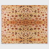 Peach Orange Leopard Druckfarbe Geschenkpapier (Flach)