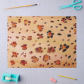 Peach Orange Leopard Druckfarbe Seidenpapier (Basteln)