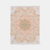 Peach Orange Mandala Fleecedecke (Vorderseite)