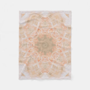 Peach Orange Mandala Fleecedecke
