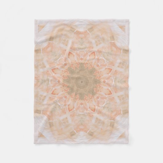 Peach Orange Mandala Fleecedecke (Vorderseite)