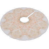 Peach Orange Mandala Polyester Weihnachtsbaumdecke (Schrägansicht)