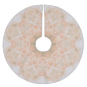 Peach Orange Mandala Polyester Weihnachtsbaumdecke (Vorderseite)