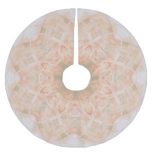 Peach Orange Mandala Polyester Weihnachtsbaumdecke