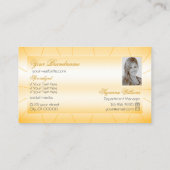 Peach Orange mit Diamanten und Foto Glamour Visitenkarte (Rückseite)
