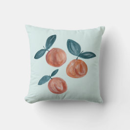 Peach Orange Pickation Orchard Throw Kissen
