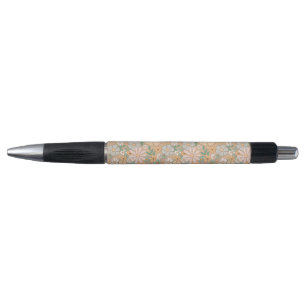 Peach Orange Pink Grau Floral Kugelschreiber