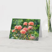 Peach Orange Rose Bibel Verse Faith Art Note Card Karte (Vorderseite)