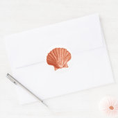 Peach Orange Seashell Stickers (Umschlag)
