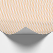Peach Orange und White Gingham Geschenkpapier (Ecke)