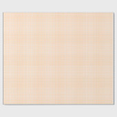 Peach Orange und White Gingham Geschenkpapier (Flach)