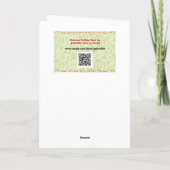 Peach Orange Vintage Weihnachtskarte Karte (Rückseite)