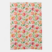 Peach Orchard Bloom - Aquarellfarben Obst und Gemü Geschirrtuch (Vertikal)