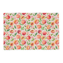 Peach Orchard Bloom - Aquarellfarben Obst und Gemü