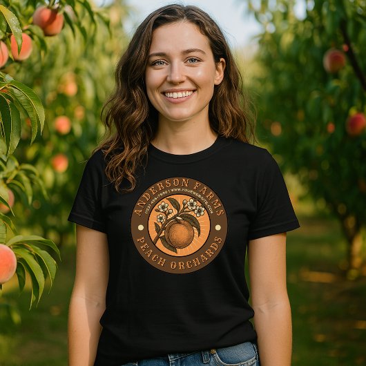 Peach Orchard Vintage Label Template T-Shirt