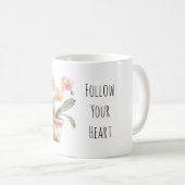 Peach Orchid Flowers Kaffeetasse (VorderseiteRechts)