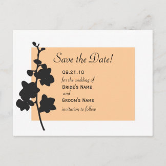 Peach Orchid Save the Date Ankündigungspostkarte
