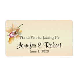 Peach Orchid Watercolor Posh Water Flasche