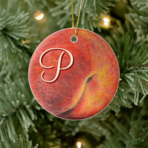 Peach Ornament