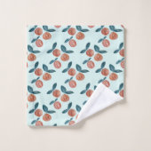 Peach Painting Frucht Minze Badehandtuch Set (Waschlappen)