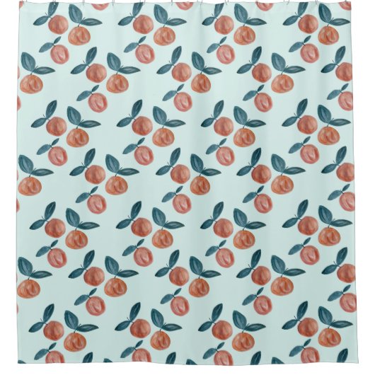 Peach Painting Pattern Duschvorhang (Vorderseite)
