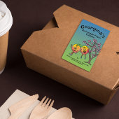 Peach Pals Funny Cartoon Jam Pie und mehr Lebensmitteletikett