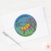 Peach Pals Funny Cartoon Jam Pie und mehr Runder Aufkleber (Umschlag)