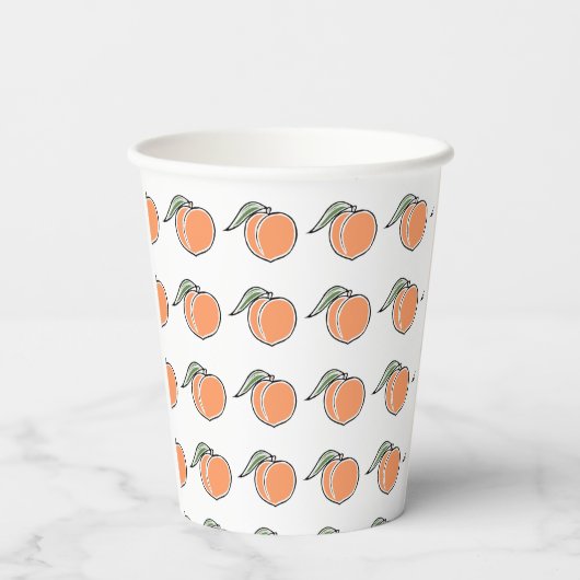 Peach Paper Cups Pappbecher (Rückseite)