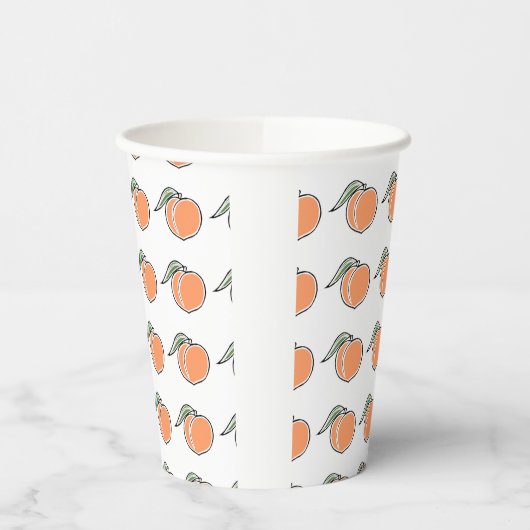 Peach Paper Cups Pappbecher (Links)