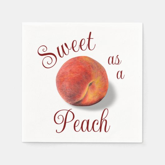 Peach Paper Napkin Serviette (Vorderseite)