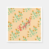Peach Paper Napkins Serviette (Vorderseite)