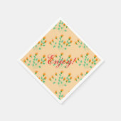 Peach Paper Napkins Serviette (Ecke)