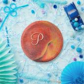 Peach Paper Plate Pappteller (Party)