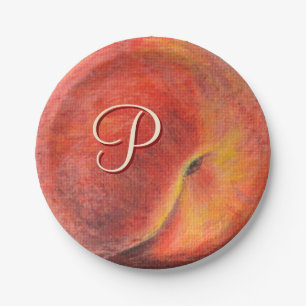 Peach Paper Plate Pappteller